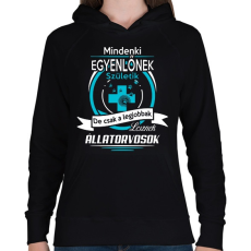 PRINTFASHION Állatorvos - Női kapucnis pulóver - Fekete