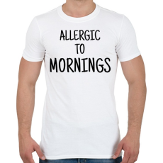 PRINTFASHION Allergiás a reggelekre - Férfi póló - Fehér