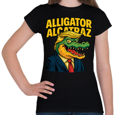 PRINTFASHION Alligator Alcatraz - Női póló - Fekete női póló