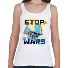 PRINTFASHION Állítsd meg a háborút! - Női atléta - Fehér