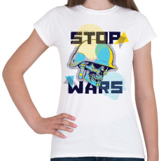 PRINTFASHION Állítsd meg a háborút! - Női póló - Fehér