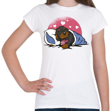 PRINTFASHION Álmos kutyus - Női póló - Fehér