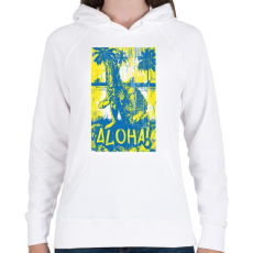 PRINTFASHION Aloha - Női kapucnis pulóver - Fehér