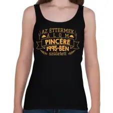 PRINTFASHION Álom pincér - Évszámmal - Női atléta - Fekete női trikó
