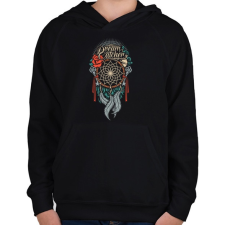 PRINTFASHION Álomcsapda - Gyerek kapucnis pulóver - Fekete gyerek pulóver, kardigán