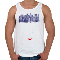 PRINTFASHION Alone in the forest - Férfi atléta - Fehér