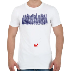 PRINTFASHION Alone in the forest - Férfi póló - Fehér