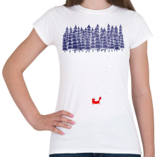 PRINTFASHION Alone in the forest - Női póló - Fehér női póló