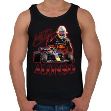 PRINTFASHION Alonso F1 - Férfi atléta - Fekete atléta, trikó