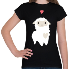 PRINTFASHION Alpaca - fehér - Női póló - Fekete női póló