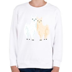 PRINTFASHION Alpaka pár - Gyerek pulóver - Fehér