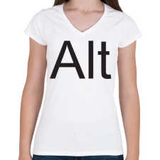 PRINTFASHION Alt - Női V-nyakú póló - Fehér női póló