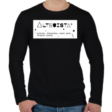 PRINTFASHION Altruista - Férfi hosszú ujjú póló - Fekete férfi póló