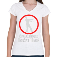 PRINTFASHION alvajáróknak... - Női V-nyakú póló - Fehér női póló