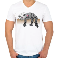 PRINTFASHION Alvó cic - Férfi V-nyakú póló - Fehér