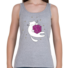 PRINTFASHION Alvó cica és D20 - Női atléta - Sport szürke női trikó