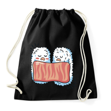 PRINTFASHION Alvó sushik - Sportzsák, Tornazsák - Fekete tornazsák