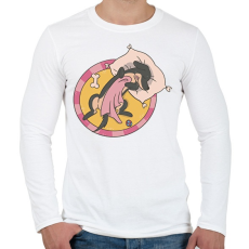 PRINTFASHION Alvó tacskó - Férfi hosszú ujjú póló - Fehér