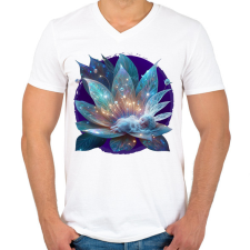 PRINTFASHION Alvó tündér - Férfi V-nyakú póló - Fehér férfi póló