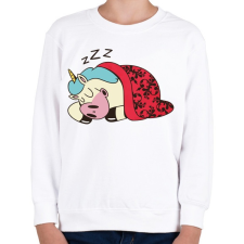 PRINTFASHION Alvó unikornis - Gyerek pulóver - Fehér gyerek pulóver, kardigán