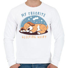 PRINTFASHION Alvós póló - kutyás - Férfi pulóver - Fehér férfi pulóver, kardigán