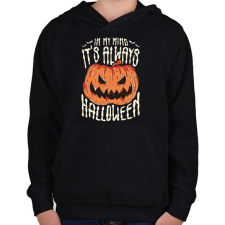 PRINTFASHION Always halloween - Gyerek kapucnis pulóver - Fekete gyerek pulóver, kardigán