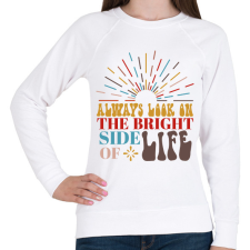 PRINTFASHION Always look on the bright side - Női pulóver - Fehér női pulóver, kardigán