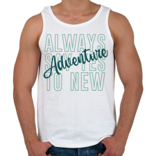 PRINTFASHION Always say yes - Férfi atléta - Fehér atléta, trikó