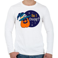 PRINTFASHION Am I Creepy? - Férfi hosszú ujjú póló - Fehér férfi póló