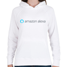 PRINTFASHION Amazon Alexa Logo - Női kapucnis pulóver - Fehér női pulóver, kardigán