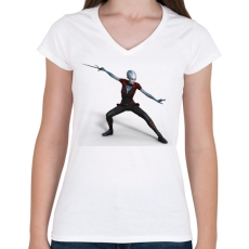 PRINTFASHION Amazon - Női V-nyakú póló - Fehér