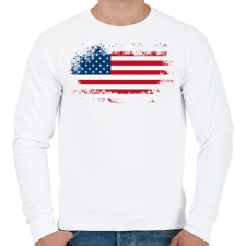 PRINTFASHION america - Férfi pulóver - Fehér férfi pulóver, kardigán