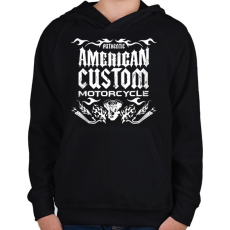 PRINTFASHION AMERICAN CUSTOM MOTORCYCLE - Gyerek kapucnis pulóver - Fekete