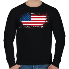 PRINTFASHION American - Férfi pulóver - Fekete férfi pulóver, kardigán