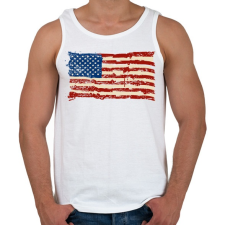 PRINTFASHION american flag - Férfi atléta - Fehér atléta, trikó