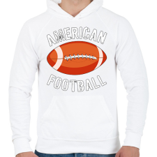PRINTFASHION American Football - Férfi kapucnis pulóver - Fehér férfi pulóver, kardigán