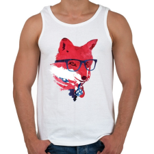 PRINTFASHION American fox - Férfi atléta - Fehér atléta, trikó