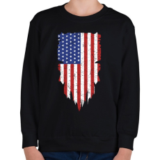 PRINTFASHION American  - Gyerek pulóver - Fekete