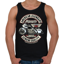 PRINTFASHION American motorcycle - Férfi atléta - Fekete atléta, trikó