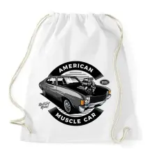 PRINTFASHION american muscle car - Sportzsák, Tornazsák - Fehér tornazsák