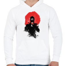 PRINTFASHION American ninja - Férfi kapucnis pulóver - Fehér