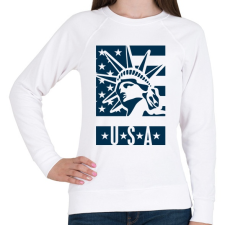 PRINTFASHION american - Női pulóver - Fehér női pulóver, kardigán