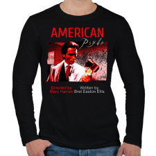 PRINTFASHION american psyho - Férfi hosszú ujjú póló - Fekete férfi póló