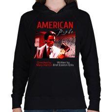 PRINTFASHION american psyho - Női kapucnis pulóver - Fekete
