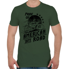 PRINTFASHION Amerika büszkesége  - Férfi póló - Katonazöld férfi póló