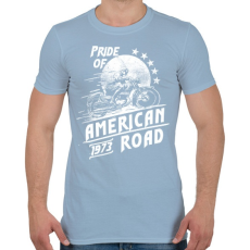 PRINTFASHION Amerika büszkesége - Férfi póló - Világoskék