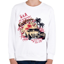 PRINTFASHION Amerika California retro - Gyerek pulóver - Fehér gyerek pulóver, kardigán