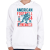 PRINTFASHION Amerikai foci - Gyerek kapucnis pulóver - Fehér