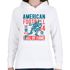 PRINTFASHION Amerikai foci - Női kapucnis pulóver - Fehér amerikai futball felszerelés