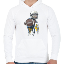 PRINTFASHION Amerikai focista - Férfi kapucnis pulóver - Fehér női pulóver, kardigán